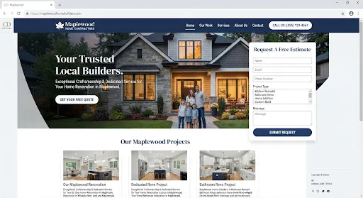 Maplewood Builders website concept